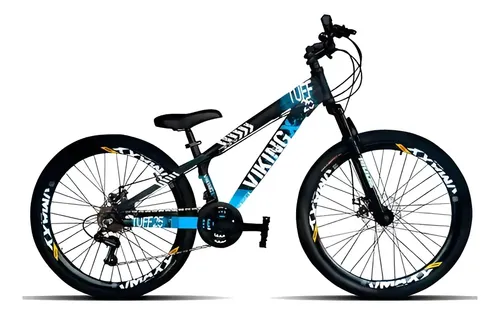 Bicicleta Vikingx Tuff X-25 Grau Freeride aro 26