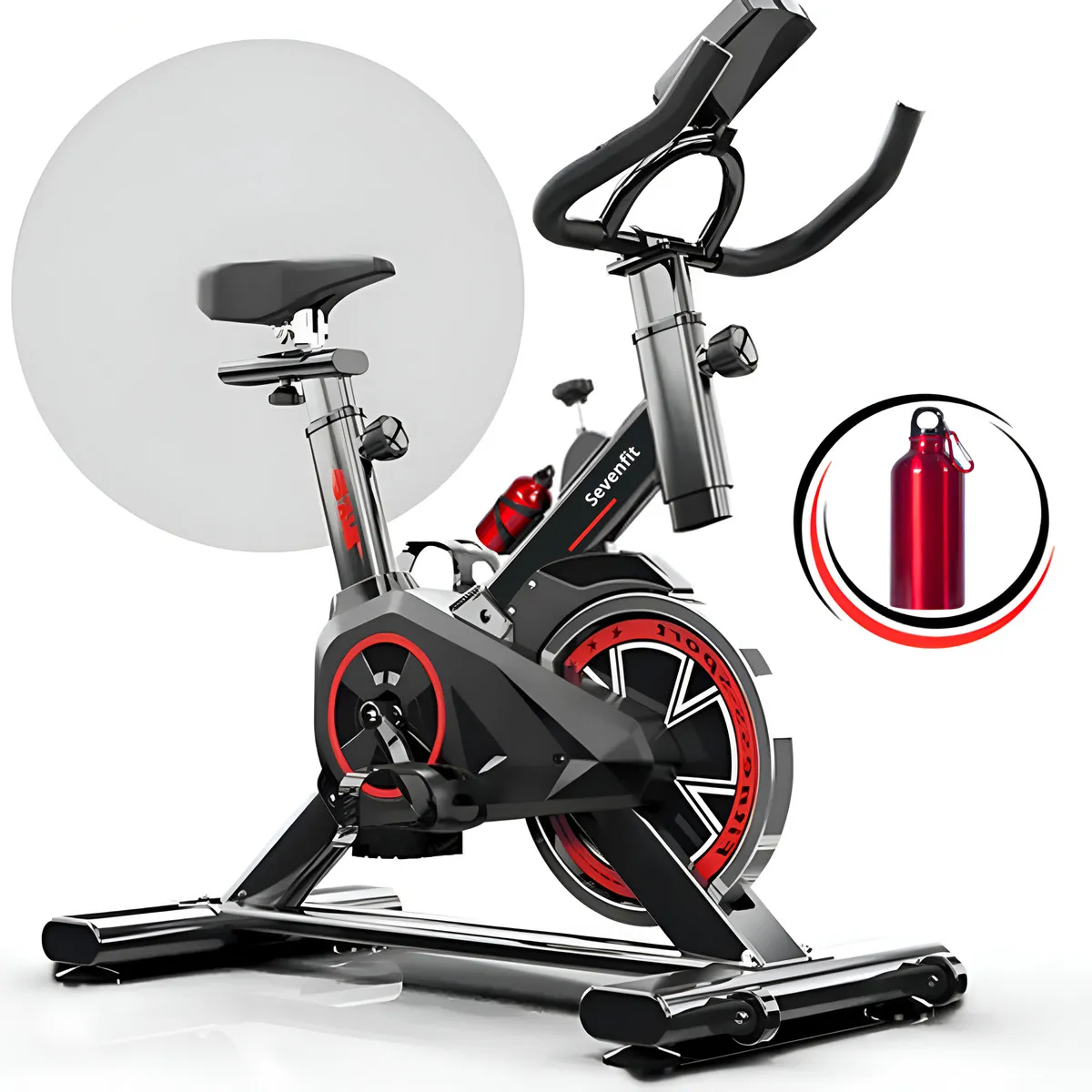 Bicicleta ergométrica Sevenfit 6kg para treino em casa durante tratamento de emagrecimento