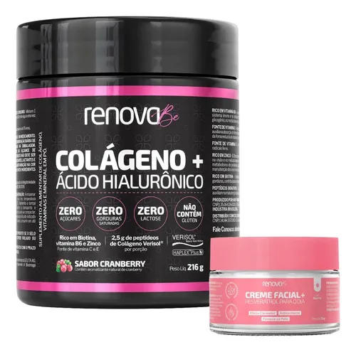 Colágeno Verisol + Ácido Hialurônico Renova Be