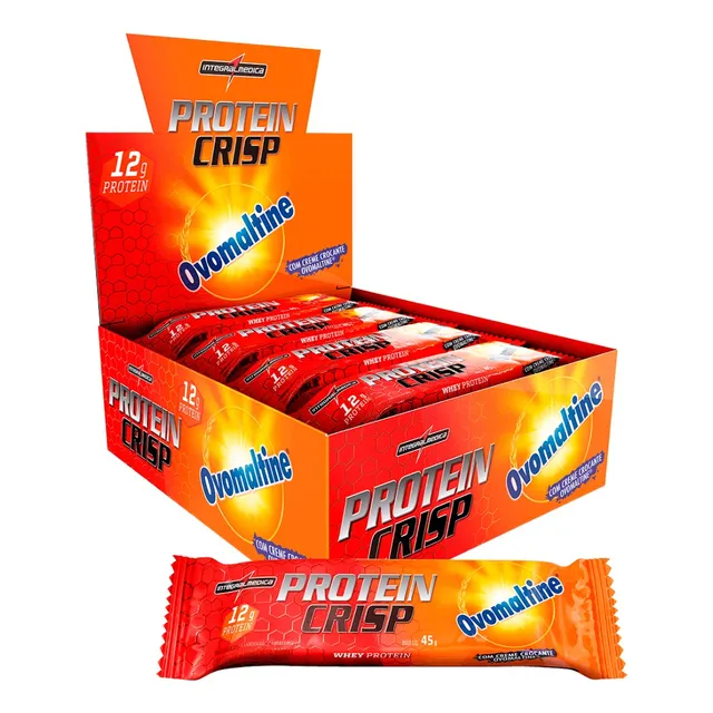 Barra de Proteína Crisp Bar Ovomaltine 12 unidades Integralmédica